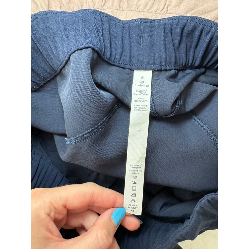 Lululemon On the Fly Wide-Leg Pants 6 Navy Blue Luxtreme 31" Length W5BM3S - Picture 3 of 9